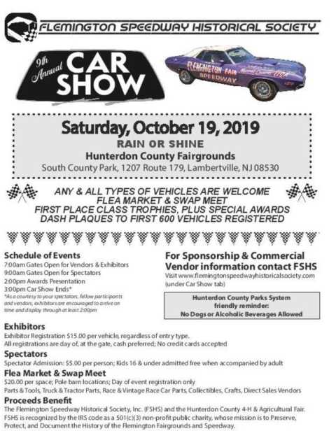 9th Annual Flemington Speedway Historical Society Car Show